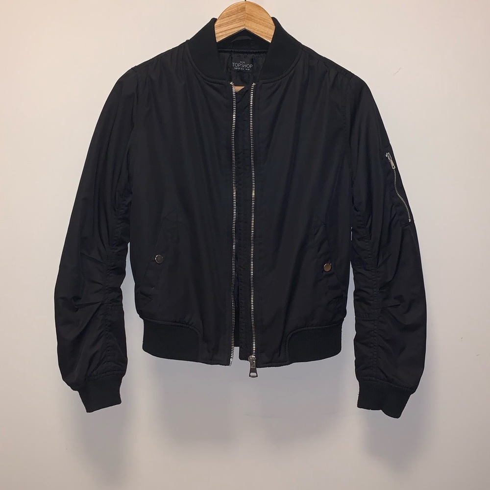 Topshop Black Bomber